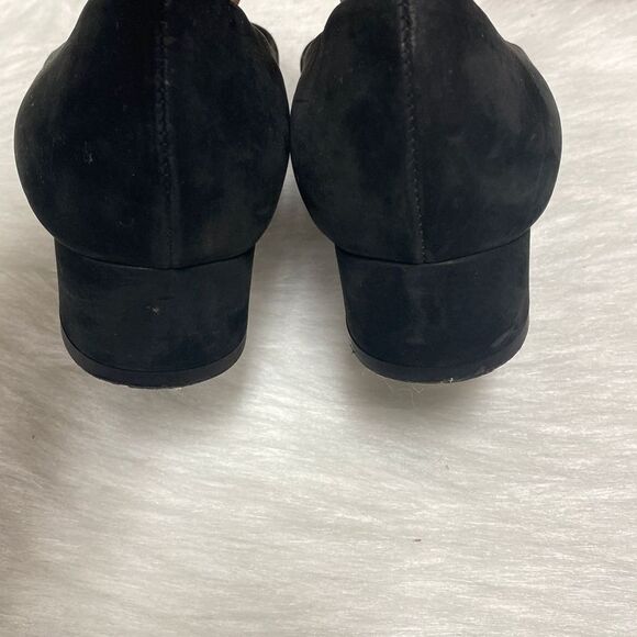 Chanel Black Leather Suede Cap Toe Flat Size 8 - Picture 5 of 16